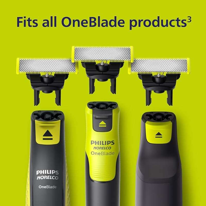 Philips Norelco OneBlade 360 Blade, Genuine Replacement Blade, Face/Body Kit, for OneBlade Electric Shaver and Trimmer, Durable Stainless Steel, Trim, Edge and Shave, QP614/80 - Image 7