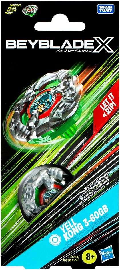 Beyblade X Yell Kong 3-60GB Booster Pack Set with Stamina Type Top; Authentic Takara Tomy Battle Tops Games/Toys for Boys and Girls 8+ - Image 3