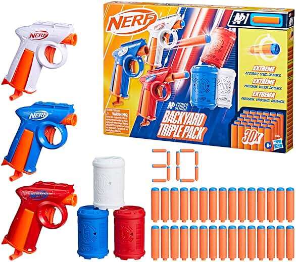 Nerf N Series Backyard Triple Pack, Includes 3 Flex Blasters, 3 Targets, 30 N1 Darts, Ages 8+ (Amazon Exclusive) - Image 3