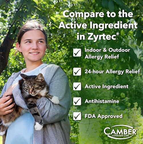 Camber Cetirizine HCI 10mg Tablets, 24-Hour Allergy Relief, Allergy Medication - 100 Count - Image 2