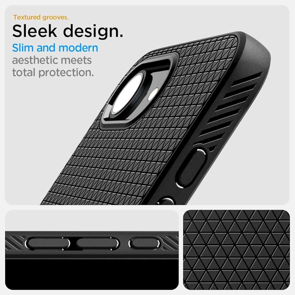 Spigen for iPhone 17e / 16e Case, Liquid Air MagFit [Compatible with Magsafe Accessories] [Military-Grade Protection] - Matte Black - Image 4