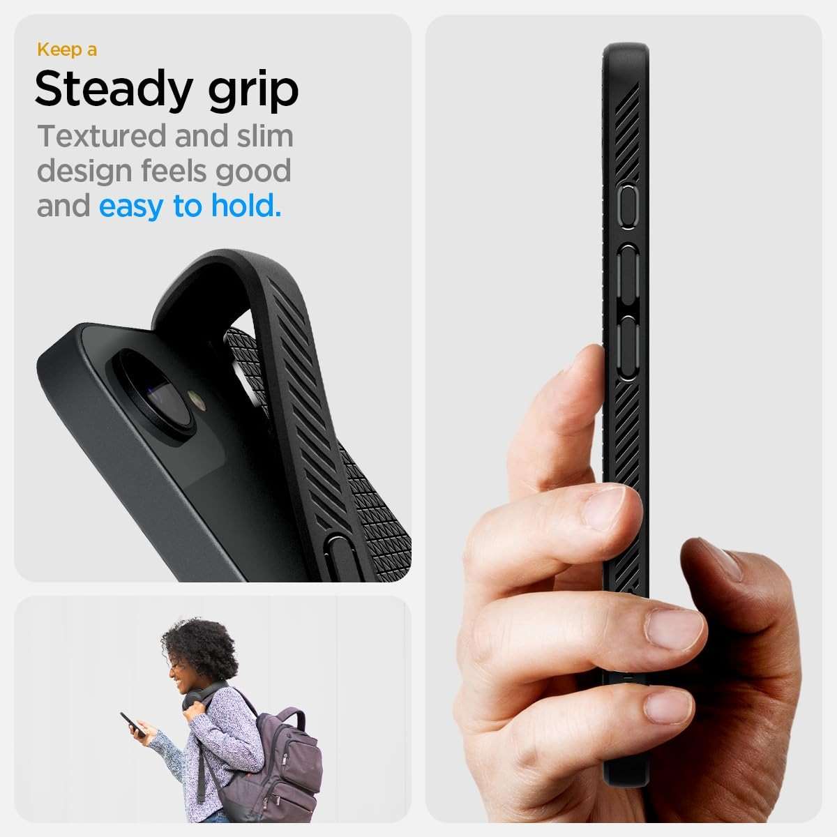 Spigen for iPhone 17e / 16e Case, Liquid Air MagFit [Compatible with Magsafe Accessories] [Military-Grade Protection] - Matte Black - Image 5