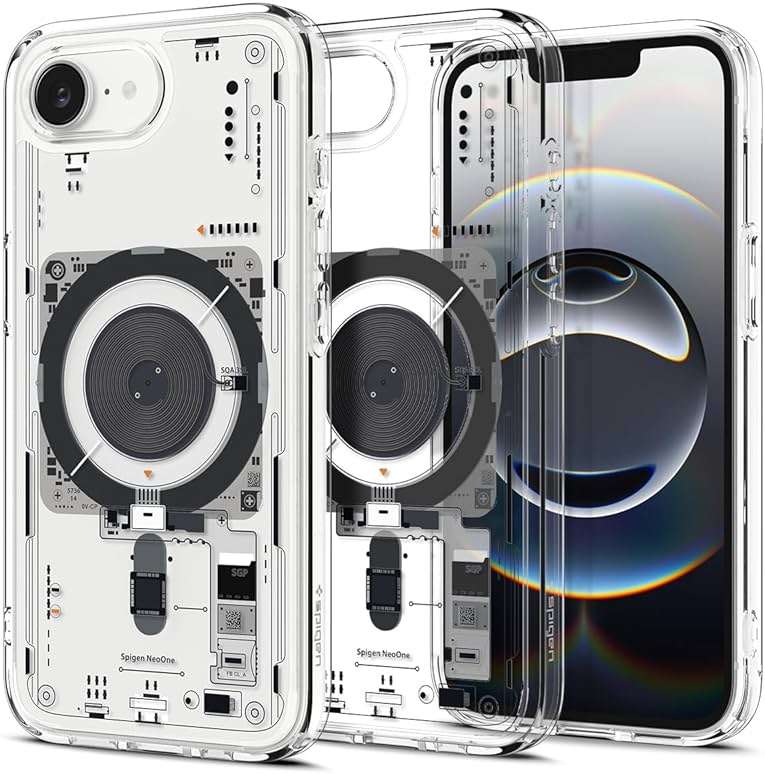 Spigen Ultra Hybrid MagFit Direct Digital Printing Case for iPhone 17e / 16e Case [Custom Design][Compatible with Magsafe] - Neo One - Image 1
