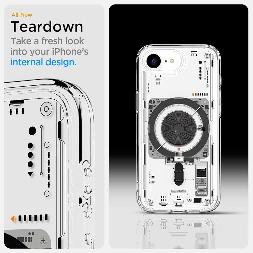 Spigen Ultra Hybrid MagFit Direct Digital Printing Case for iPhone 17e / 16e Case [Custom Design][Compatible with Magsafe] - Neo One - Image 3