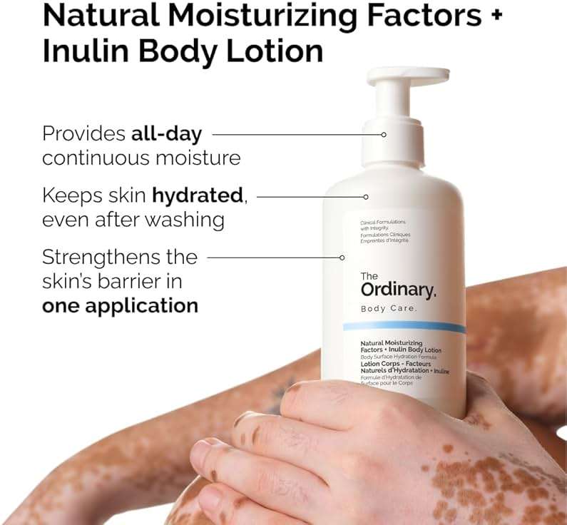 The Ordinary Natural Moisturizing Factors + Inulin Body Lotion, Lightweight Hydration for All-Day Moisture & Skin Barrier Support, Accepted by the National Eczema Association, 8.1 Fl Oz - Image 2
