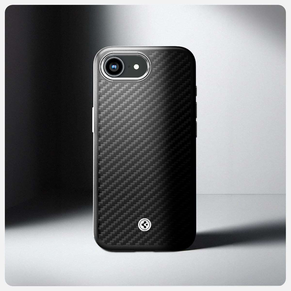 Spigen for iPhone 17e / 16e Case, Enzo Aramid MagFit [Compatible with Magsafe Accessories] [Military-Grade Protection] - Matte Black - Image 3