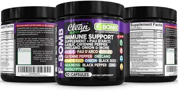 Organic Immune Support with PAU D'Arco Garlic Cayenne Pepper Oregano Ginger Grapefruit Onion Black Seed Sea Moss Black Pepper Zinc Eucalyptus Vitamin C Vitamin D Organic Soursop By Clean Nutra - Image 6