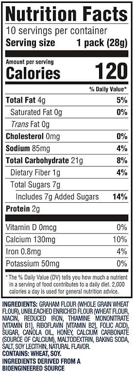 TEDDY GRAHAMS Honey Graham Snacks, 40 Kids Snack Packs (4 Boxes) - Image 2