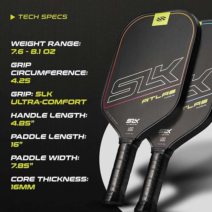 Selkirk Sport SLK Pickleball Paddles Set of 2 | Designed in The USA | Choose The SLK Neo Graphite, SLK Neo Fiberglass Pickleball Set or SLK Atlas Pickleball Bundle - Image 8