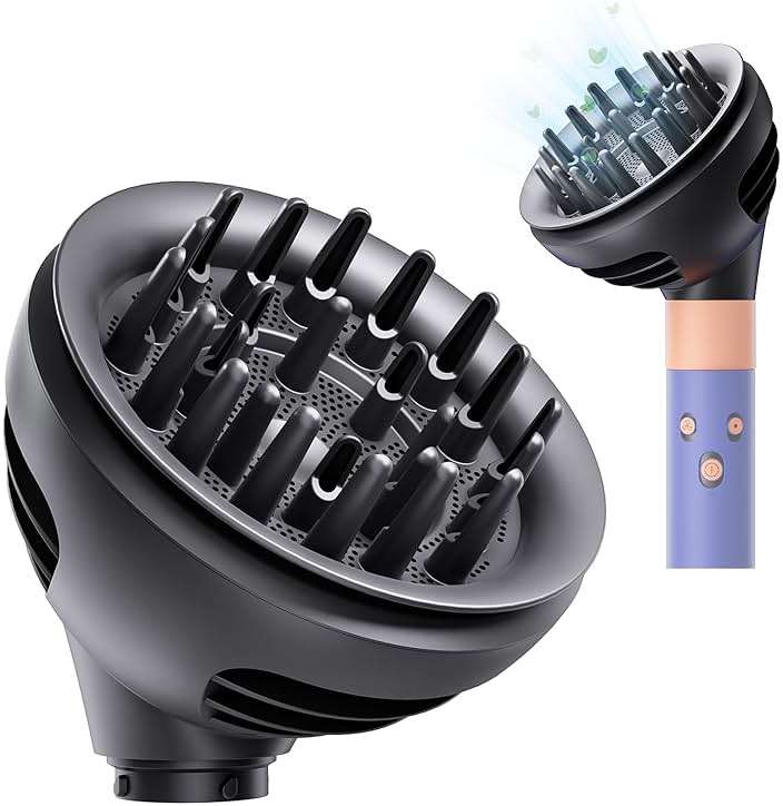 AIRUISH Upgraded Diffuser Wave Curl for Dyson Airwrap, Attachment Diffuser Nozzle Dome and Diffuse Modes, For All Models of Dyson Curling Iron - Image 1