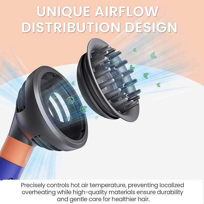 AIRUISH Upgraded Diffuser Wave Curl for Dyson Airwrap, Attachment Diffuser Nozzle Dome and Diffuse Modes, For All Models of Dyson Curling Iron - Image 2