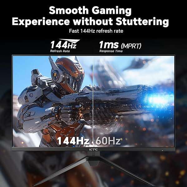 KTC 27 inch 4K 144Hz Gaming Monitor, UHD 3840 x 2160 IPS Computer PC Monitor, FreeSync & G-Sync, HDR Support, 134% sRGB, HDMI/DisPlayPort/USB, Tilt Adjustable, VESA Mountable, H27P22 - Image 2