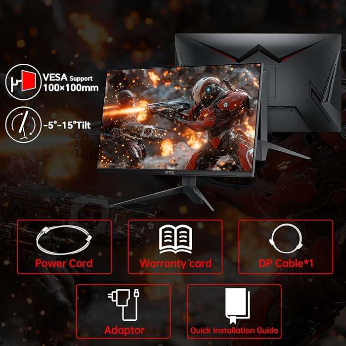 KTC 27 inch 4K 144Hz Gaming Monitor, UHD 3840 x 2160 IPS Computer PC Monitor, FreeSync & G-Sync, HDR Support, 134% sRGB, HDMI/DisPlayPort/USB, Tilt Adjustable, VESA Mountable, H27P22 - Image 8