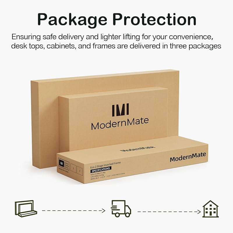 ModernMate 63" Standing Desk with File Cabinet, Privacy Panel, AC/USB, 1.18" Desktop, Executive L Shaped Height Adjustable Electric Stand Up Desk, Home Office Table with 3 Drawers, Light Walnut - Image 6