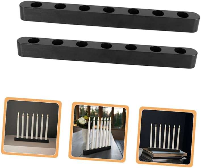 LIFKICH 2pcs Candlestick Holders Candle Holders for Weddings Parties and Home Decor Elegant Black Centerpiece for Romantic Atmosphere - Image 3