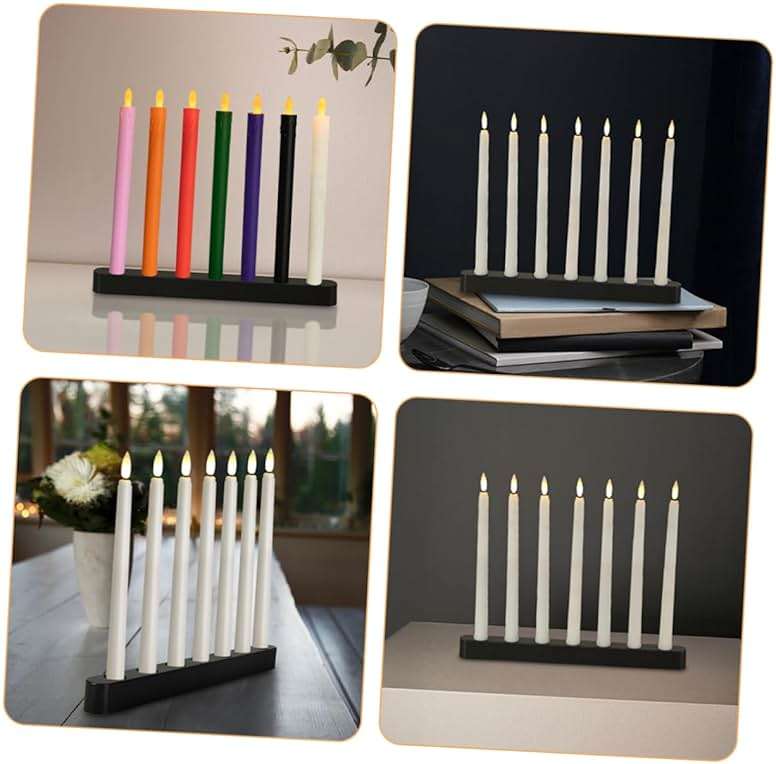 LIFKICH 2pcs Candlestick Holders Candle Holders for Weddings Parties and Home Decor Elegant Black Centerpiece for Romantic Atmosphere - Image 4