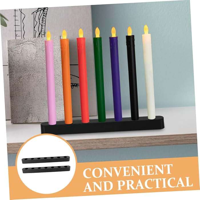 LIFKICH 2pcs Candlestick Holders Candle Holders for Weddings Parties and Home Decor Elegant Black Centerpiece for Romantic Atmosphere - Image 5