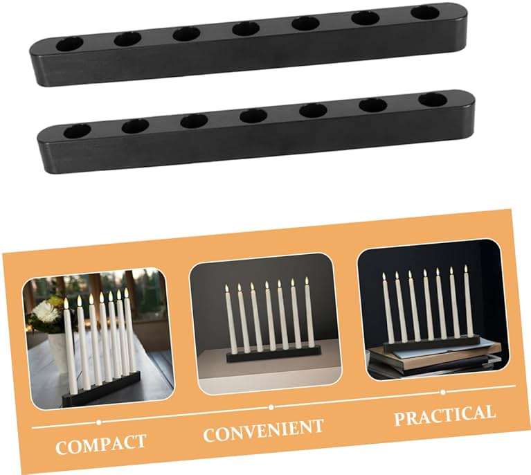 LIFKICH 2pcs Candlestick Holders Candle Holders for Weddings Parties and Home Decor Elegant Black Centerpiece for Romantic Atmosphere - Image 6