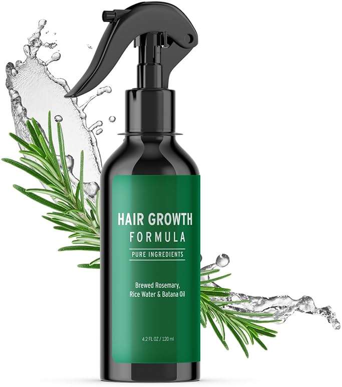 Rosemary Water Spray for Hair Growth, Rosemary Hair Growth Scalp Spray With Rice Water & Batana Oil, Biotin, Citrus Peel and Mint to Strengthen Strands and Promote Hair, 4.2 fl oz - Image 1