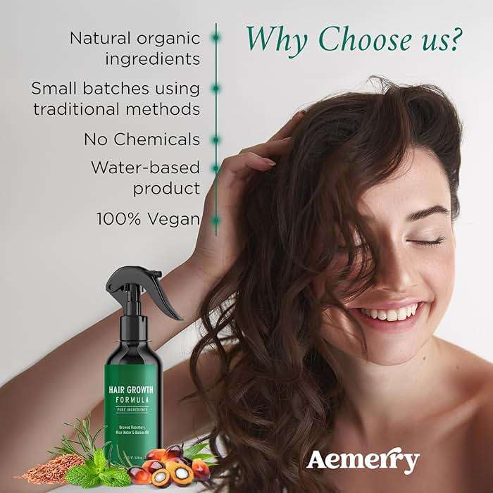 Rosemary Water Spray for Hair Growth, Rosemary Hair Growth Scalp Spray With Rice Water & Batana Oil, Biotin, Citrus Peel and Mint to Strengthen Strands and Promote Hair, 4.2 fl oz - Image 3