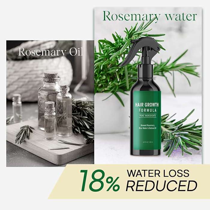Rosemary Water Spray for Hair Growth, Rosemary Hair Growth Scalp Spray With Rice Water & Batana Oil, Biotin, Citrus Peel and Mint to Strengthen Strands and Promote Hair, 4.2 fl oz - Image 5