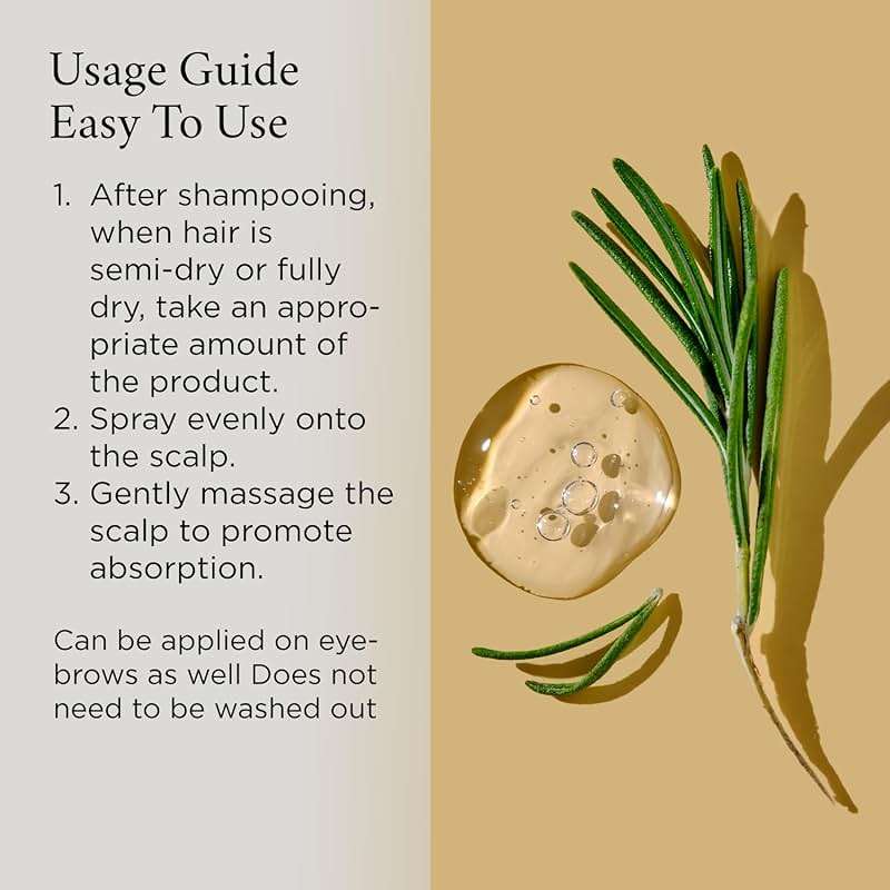 Rosemary Water Spray for Hair Growth, Rosemary Hair Growth Scalp Spray With Rice Water & Batana Oil, Biotin, Citrus Peel and Mint to Strengthen Strands and Promote Hair, 4.2 fl oz - Image 8