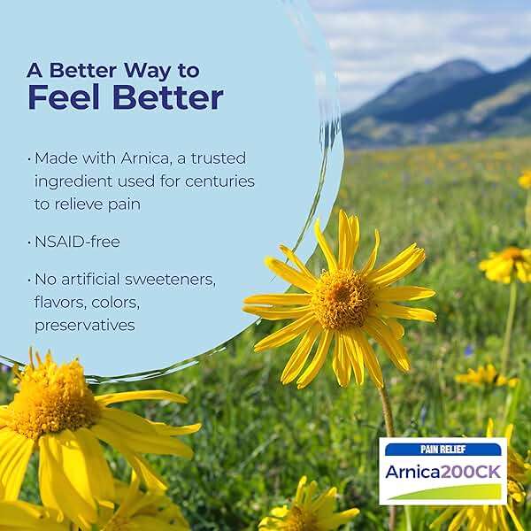 Boiron Arnica Montana 200CK Homeopathic Medicine for Pain Relief, Muscle Pain & Stiffness, Swelling from Injuries, & Bruises - 3 Count (240 Pellets) - Image 4