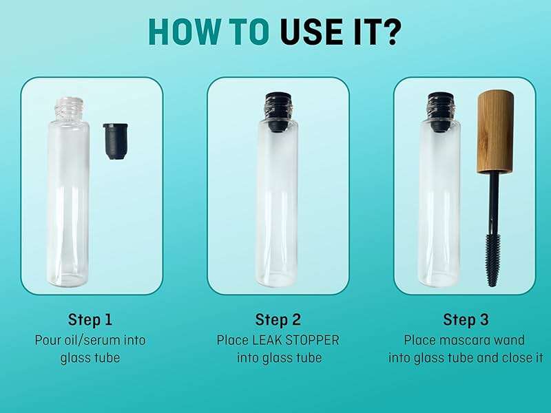 Glass Lash Serum Bottle 10ml with Silicone Wand, Leakproof Refillable Castor Oil Applicator for Eyelash, Eyebrow & Hairline Growth Serums, Travel Size - Image 9