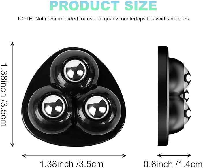 Appliance Casters - Furniture Sliders & Appliance Rollers for Kitchen, Coffee Machine, Blender, Oven - Helps Mom or Wife Easily Solve Countertop Sliding (Black, 8pcs) - Image 5