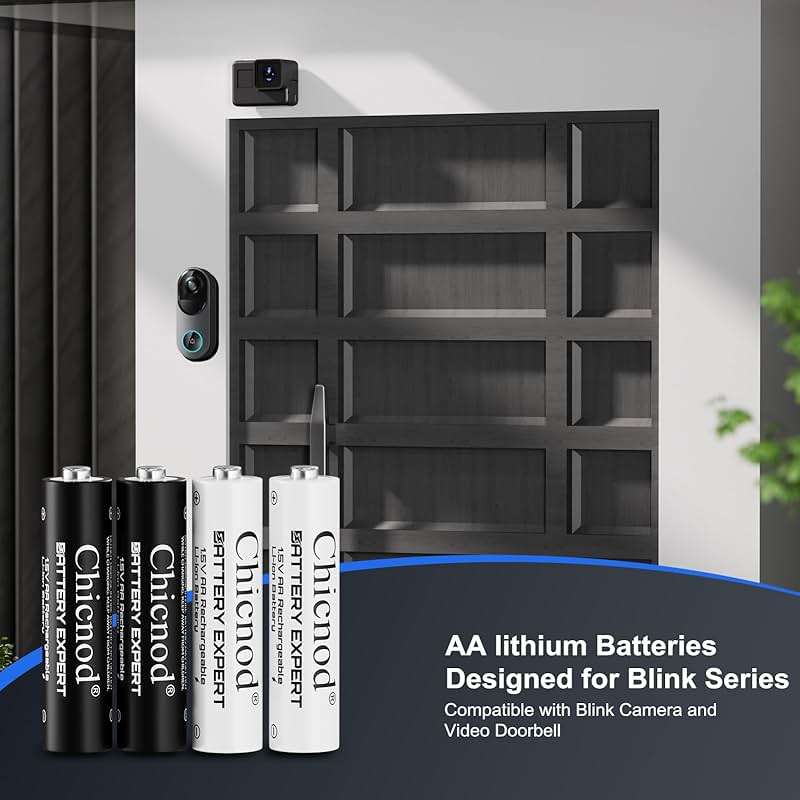 Rechargeable AA Lithium Batteries with Charger, 4 Pack Double A Batteries for Blink Camera, 3800mWh 1.5V Output High Capacity, 4 Slot aa Li-Ion Battery Charger, 1600+ Cycle Life 2H Fast Charging - Image 4
