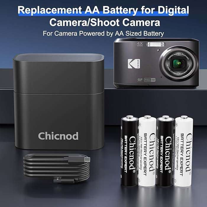 Rechargeable AA Lithium Batteries with Charger, 4 Pack Double A Batteries for Blink Camera, 3800mWh 1.5V Output High Capacity, 4 Slot aa Li-Ion Battery Charger, 1600+ Cycle Life 2H Fast Charging - Image 6