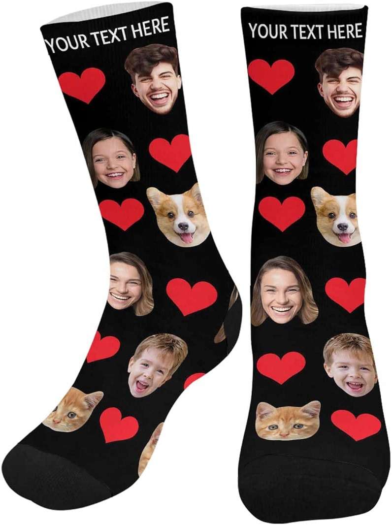 Artsadd Custom Face Socks, Personalized Socks with Photo Custom Socks with Faces - Image 1