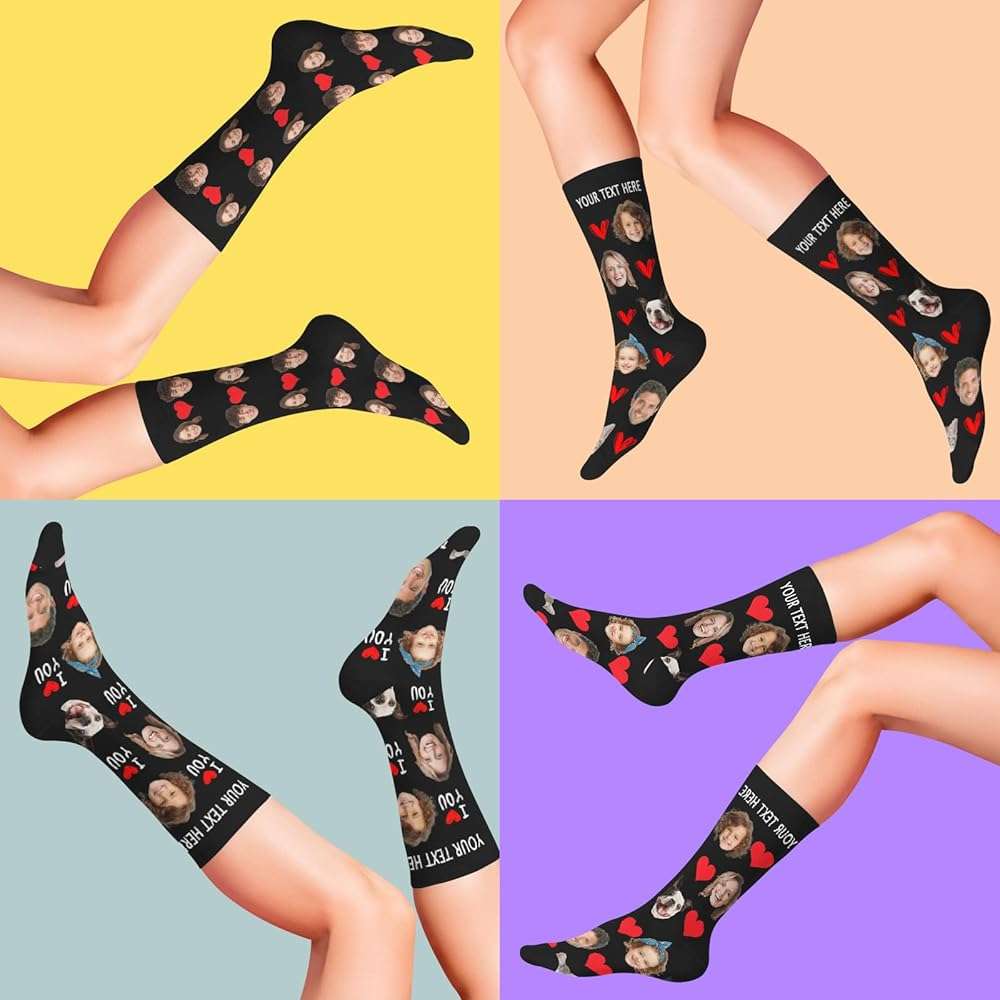 Artsadd Custom Face Socks, Personalized Socks with Photo Custom Socks with Faces - Image 2