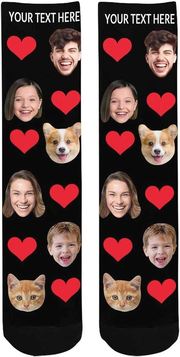 Artsadd Custom Face Socks, Personalized Socks with Photo Custom Socks with Faces - Image 3
