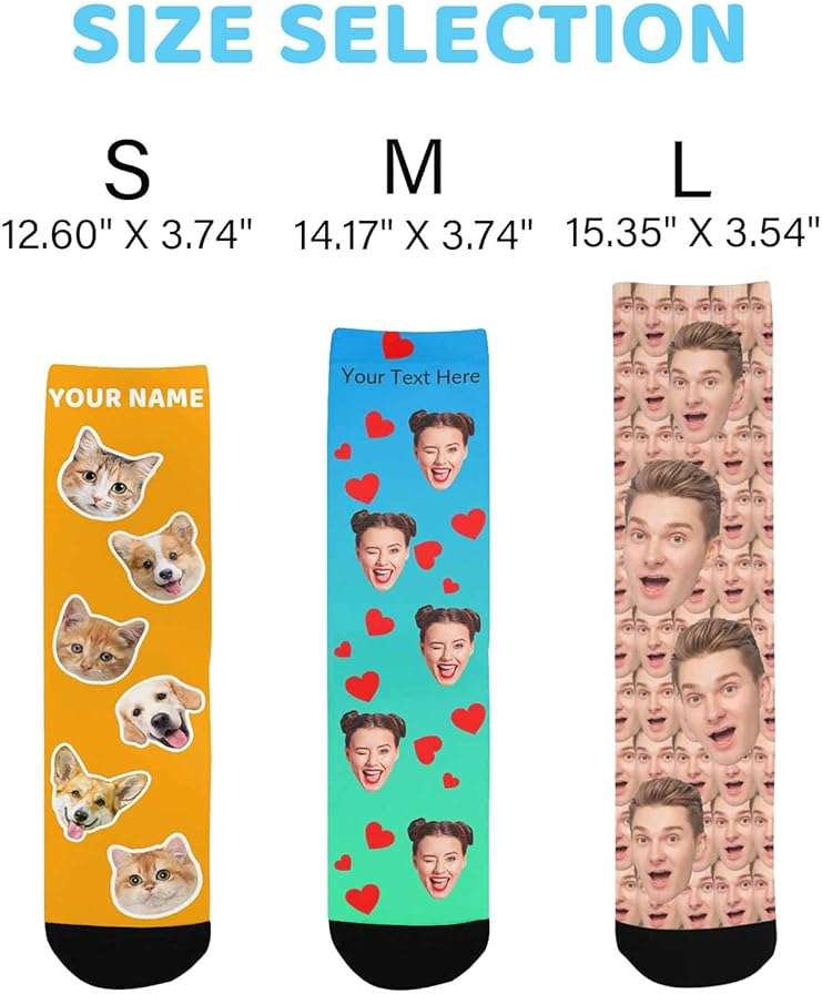 Artsadd Custom Face Socks, Personalized Socks with Photo Custom Socks with Faces - Image 8