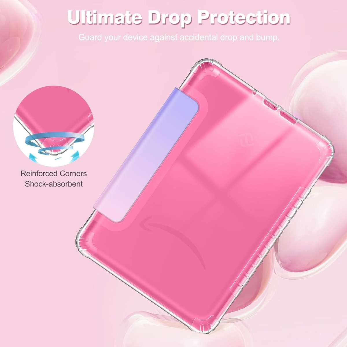 Fintie Case for 7" All-New Kindle Paperwhite (12th Generation, 2024) and Kindle Colorsoft, Ultra Clear Soft Light Transparent TPU Back Cover Auto Wake/Sleep, Fantasy Ombre - Image 8