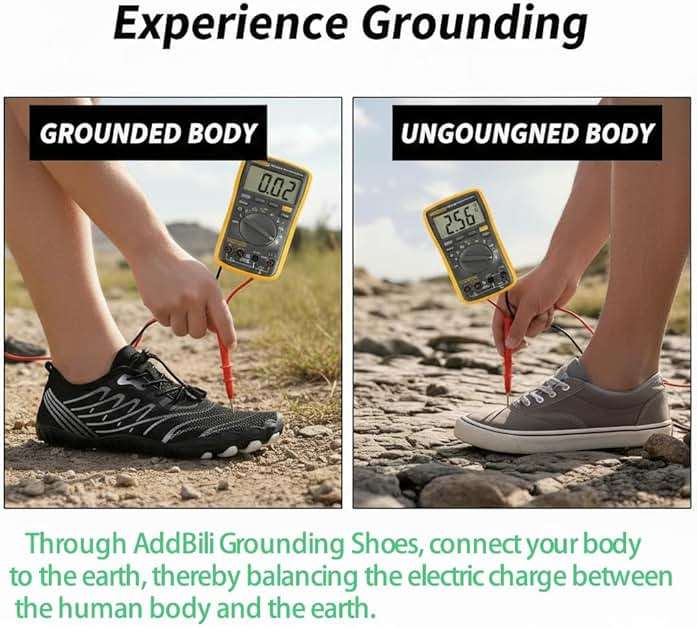 Grounding Barefoot Shoes with Copper , Effective Full-Chain Grounding | Solid Copper Screws,Conductive Insoles，Extra Conductive Socks.Zero-drop,flexible wide toe box,for unisex - Image 5