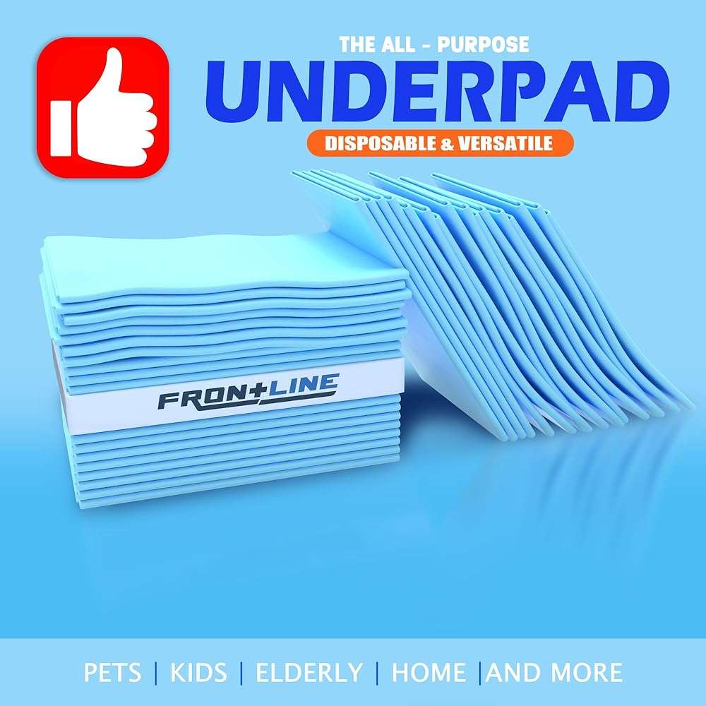 Puppy Pee Pads 22" x 22" 80 Pack, Ultra Absorbent Leakproof Potty Pads for Puppies, Small Dogs, and Cats, Heavy-Duty, Fast-Drying, Wee Wee Pads for Indoor Training and Crates by FRONTLINE - Image 7