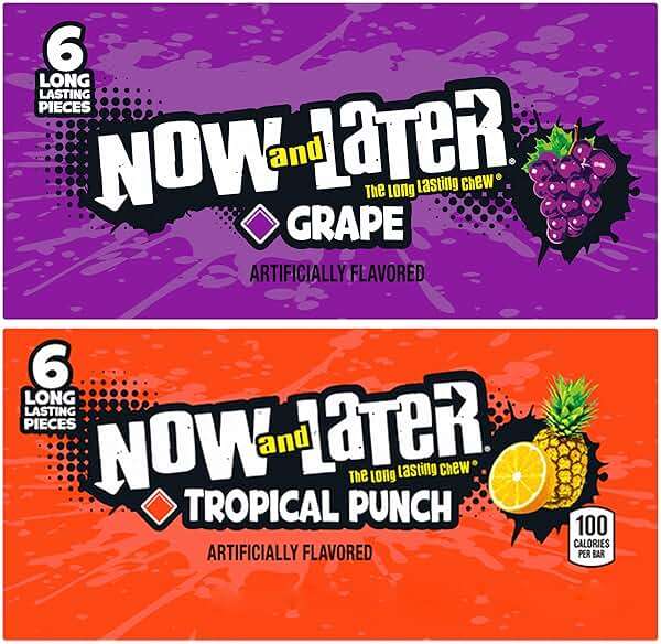 Now & Later Taffy Candy, 10 Fruit Flavors, Individually Wrapped Taffy Candy - Image 9