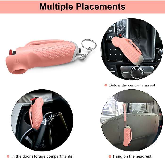 3-in-1 Self-Defense Pepper Spray, Pepper Spray with Seat Belt Cutter & Window Breaker - Safety Keychain Set for Women | Self Defense Weapons & Car Essentials | Made in The USA - Image 4