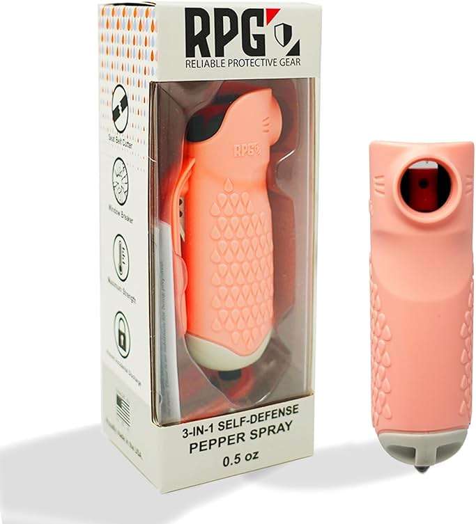 3-in-1 Self-Defense Pepper Spray, Pepper Spray with Seat Belt Cutter & Window Breaker - Safety Keychain Set for Women | Self Defense Weapons & Car Essentials | Made in The USA - Image 7