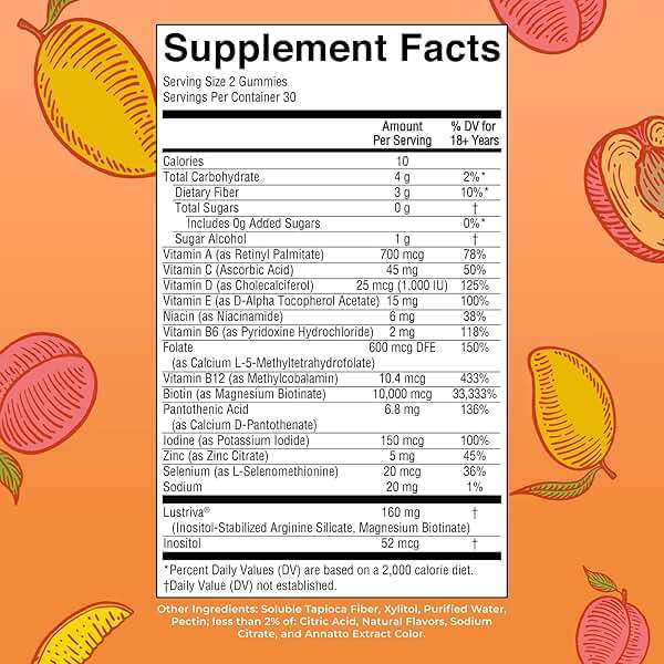 MaryRuth's Multivitamin + Hair Growth Gummies | with Lustriva® | Biotin 10000mcg | B Vitamins | Formulated for Thicker Hair, Wrinkles, Fine Lines, Skin Care | Ages 18+ | 30 Servings - Image 2