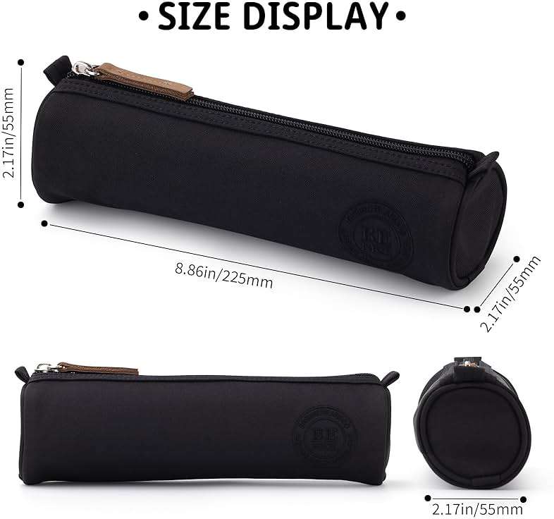 EASTHILL Small Pencil Case Pencil Pouch Stationery Pen Bag Office Supplies for Girls Women-Black - Image 5
