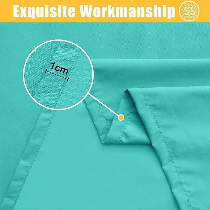 Spotjoy Rectangle Table Cloth, Waterproof Elastic Fitted Tablecloth for 6 Foot Folding Tables, Washable Polyester Tablecloths for Picnic, Camping, Outdoor (Aqua, 30"x72") - Image 8