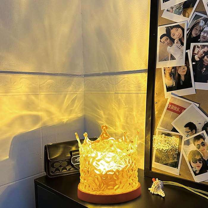 Ocean Wave Ceiling Projector, Northern Lights 16 Colors Water Lights Projector, Water Ripple Ambient Night Light with Remote, Touch Control Aurora Projector for Bedroom,Room Decor,Kids Room (Crown) - Image 4