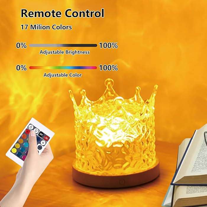 Ocean Wave Ceiling Projector, Northern Lights 16 Colors Water Lights Projector, Water Ripple Ambient Night Light with Remote, Touch Control Aurora Projector for Bedroom,Room Decor,Kids Room (Crown) - Image 7