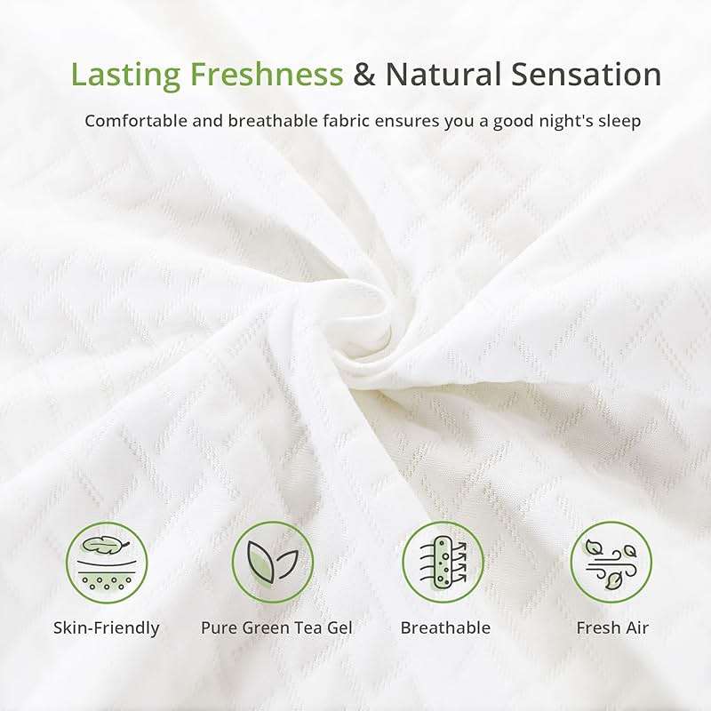 EGOHOME 6 Inch Twin Mattress for Kids, Memory Foam Mattress with Cooling Green Tea Gel, Relieve Pressure with Medium Firm Support, CertiPUR-US Certified, 75''L x 38''W, White - Image 6