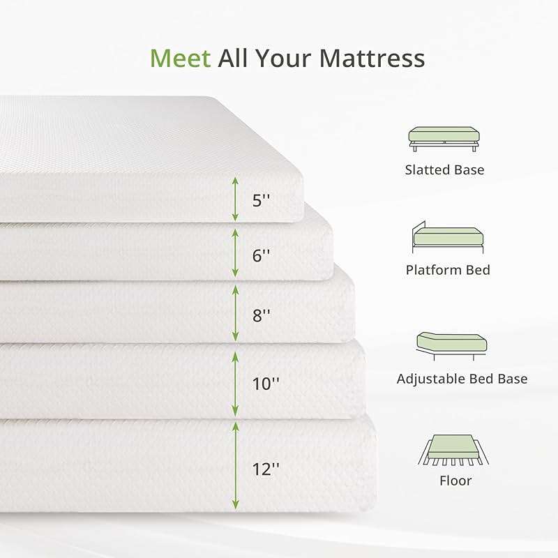 EGOHOME 6 Inch Twin Mattress for Kids, Memory Foam Mattress with Cooling Green Tea Gel, Relieve Pressure with Medium Firm Support, CertiPUR-US Certified, 75''L x 38''W, White - Image 9
