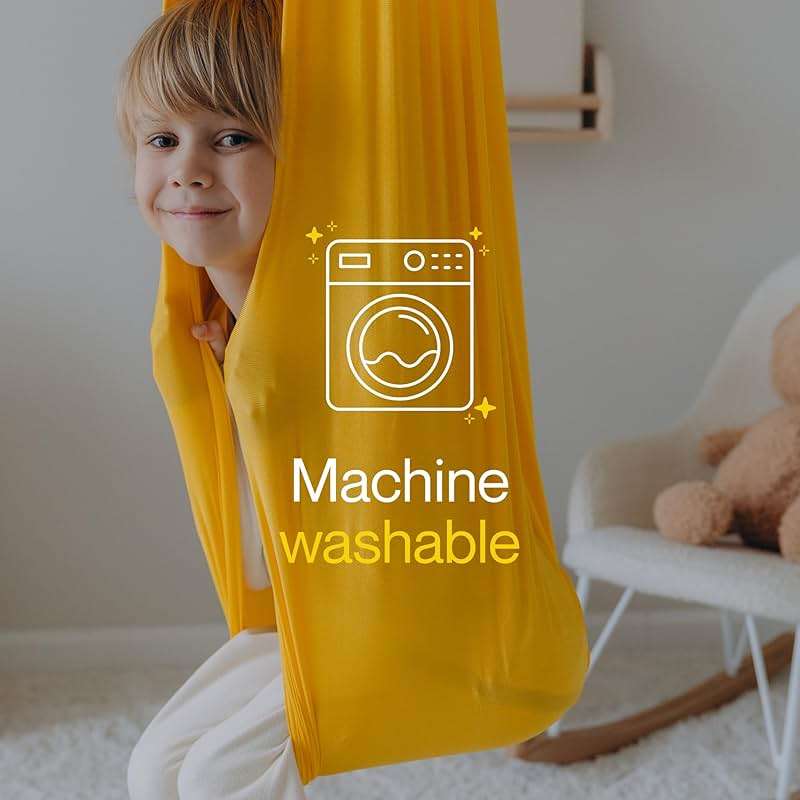 Sensory Swing for Kids & Adults (300 lb Capacity) - Indoor & Outdoor Therapy Swing - Soft Calming Hug Effect for ADHD, Autism & Sensory Seekers - Hardware Included - Image 7