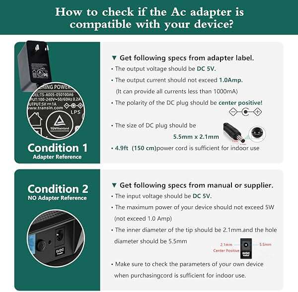 5V 1A Power Cord for Crosley Record Player, AC to DC Power Adapter Charger for Crosley Cruiser Plus CR8005F CR8005D CR8005F-GA CR8005F-WO CR8005D-TU CR8005D-BL Victrola/Wockoder DC5V Player Supply - Image 6